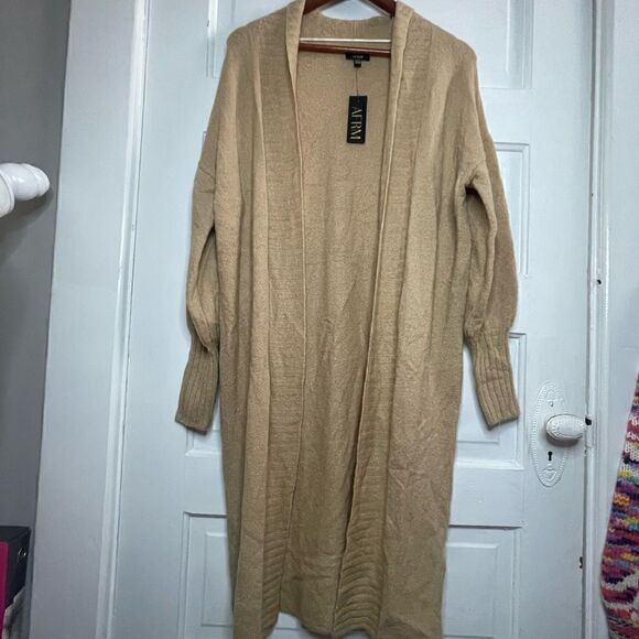 NWTs AFRM Camel Shaylee Long Cardigan Duster - Picture 3 of 13